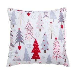 SHEIN Christmas Tree Pattern Cushion Cover in White, Size 17.7" X 17.7"​​​​​​